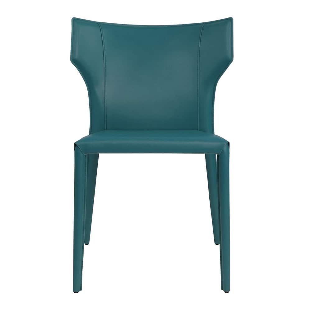 Adoro (Single) Mid-century Modern Wingback Leather Dining Chair