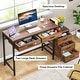 preview thumbnail 54 of 56, Computer Desk with 5 Drawers, Reversible Writing Desk with File Cabinet Printer Stand