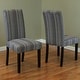 preview thumbnail 3 of 4, Monsoon Seville Stripe Fabric Dining Chairs (Set of 2) Grey