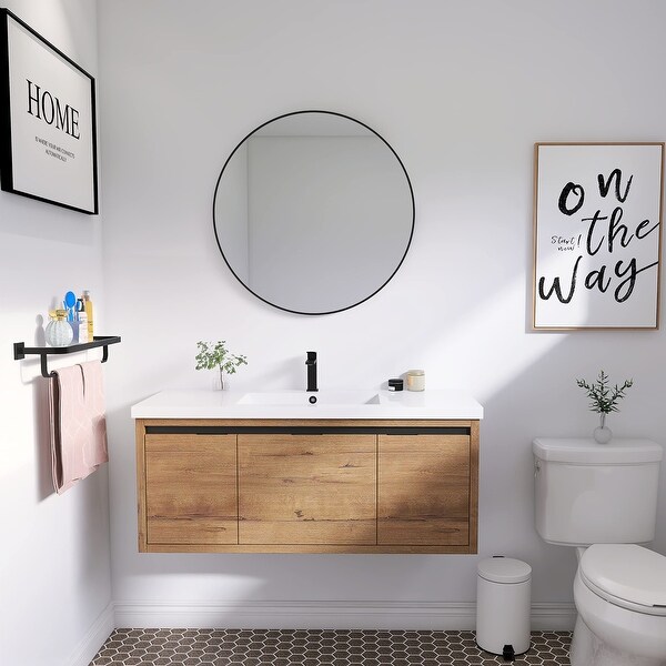 Beingnext 24"/30"/36"/48" Bathroom Vanity with Sink, Floating Bathroom Vanities for Small Bathroom