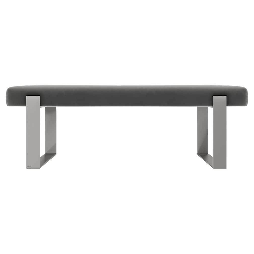 Vant Upholstered Bed Bench - Velvet Smoke Grey