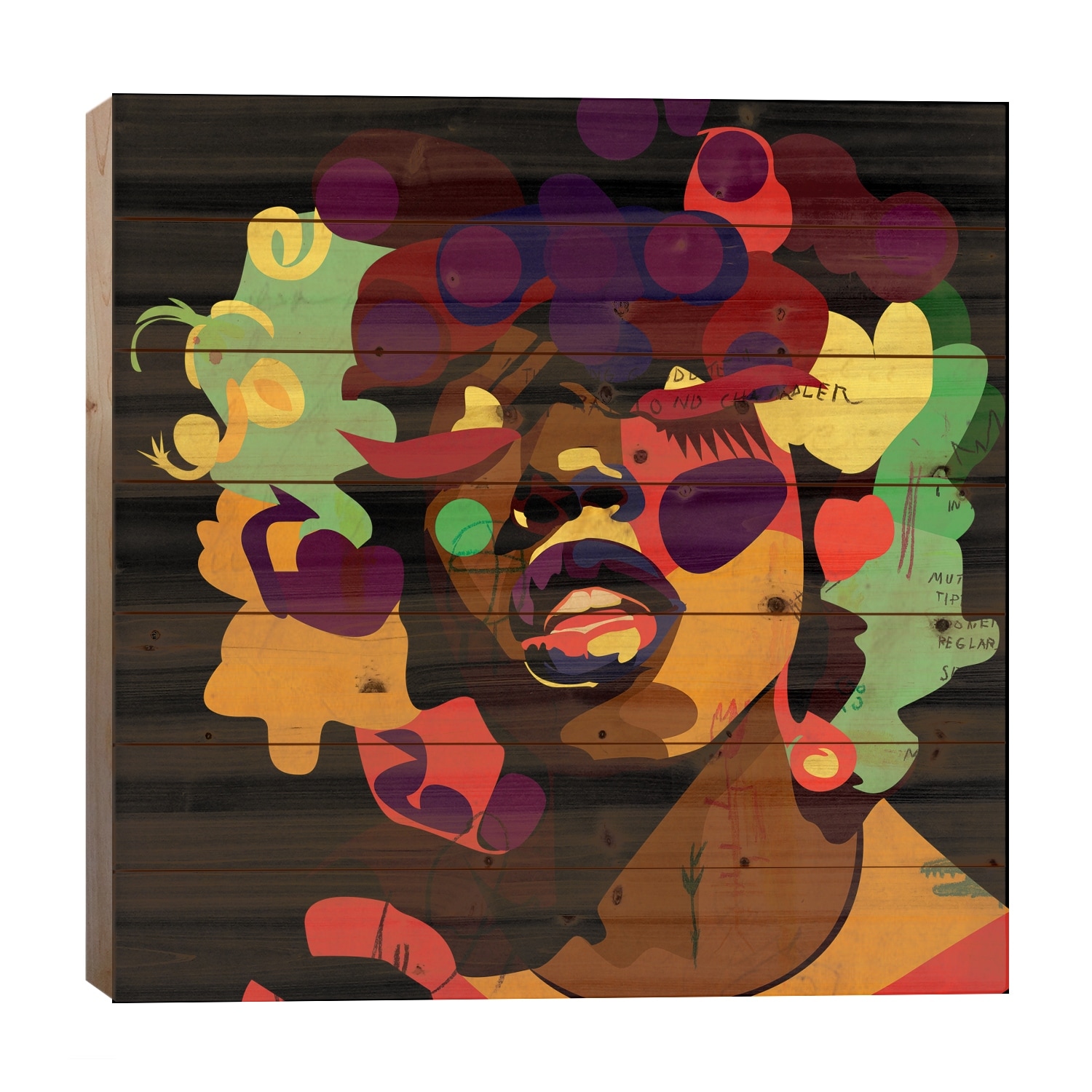 Marnue VI Print On Wood by Dai Chris Art - Multi-Color