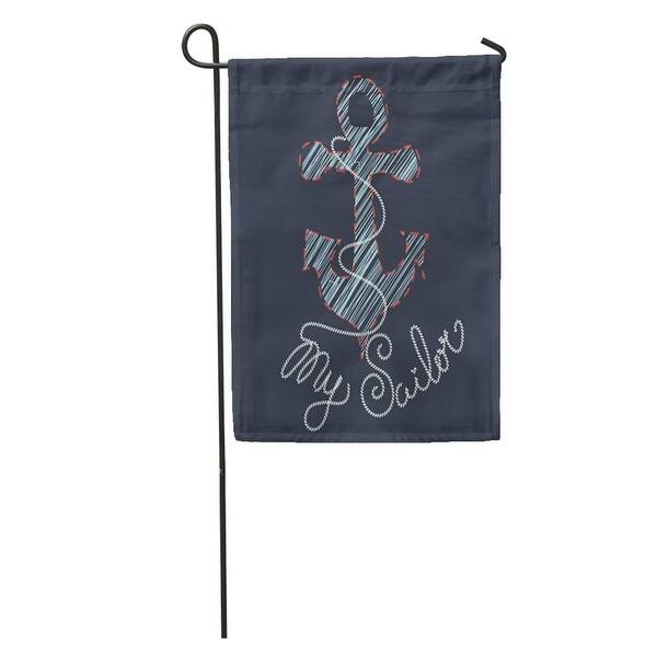 Shop My Sailor Anchor Nautical On Dark Blue Vintage Label Rope