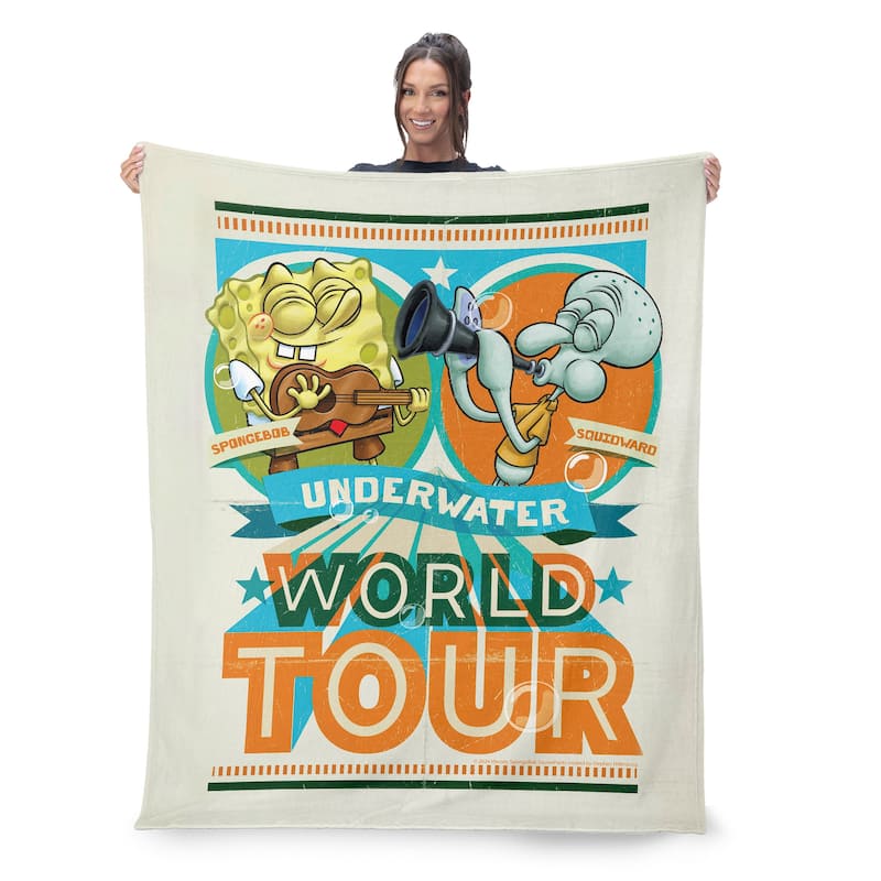 Nickelodeon Spongebob Squarepants Silk Touch Throw Blanket