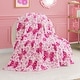preview thumbnail 11 of 74, Juicy Couture 50"x70" Plush Kids Throw Blankets 50" x 70" - Bow Pink