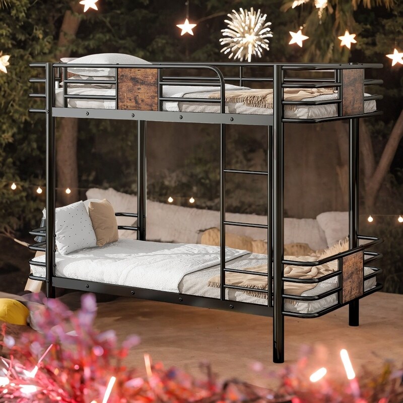 Twin xl over twin store xl bunk bed metal