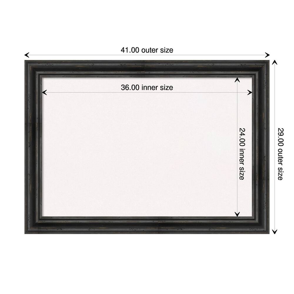 Rustic Pine Wood Framed White Corkboard Bulletin Board