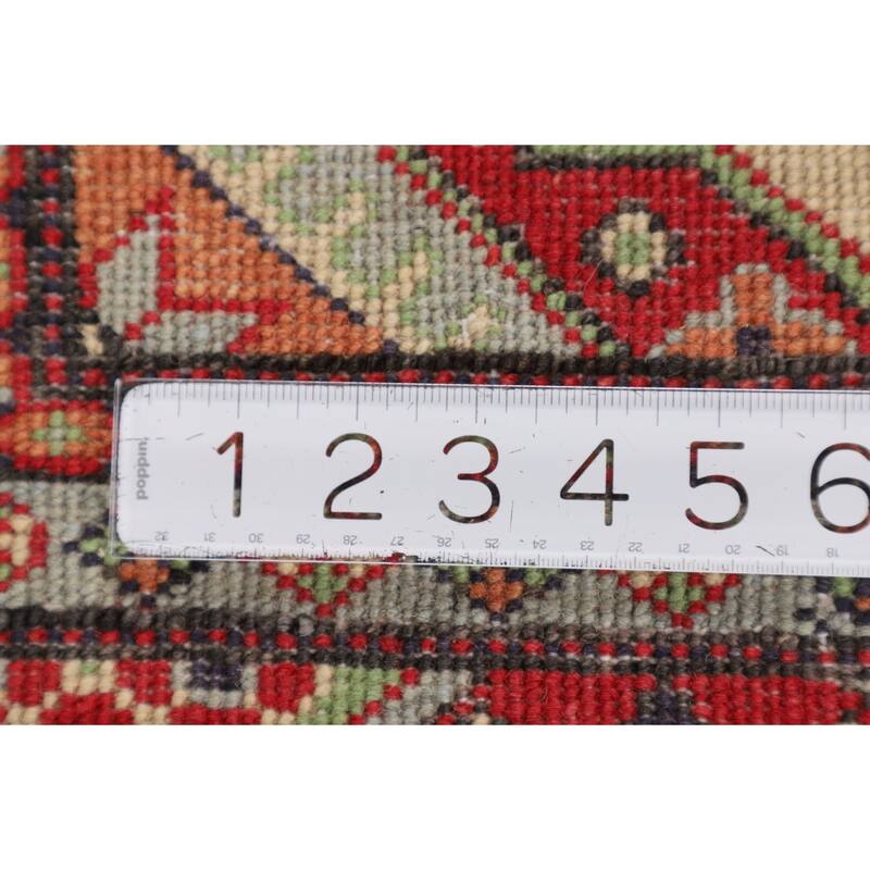 Beige Kazak Area Rug Handmade Oriental Wool Carpet - 4'9" x 6'7"