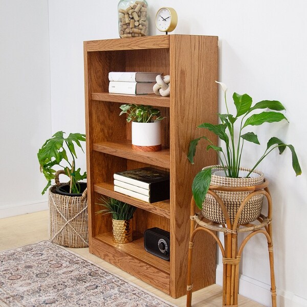 Concepts in Wood 4 Shelf Wood Bookcase, 48 inch Tall - Bed Bath