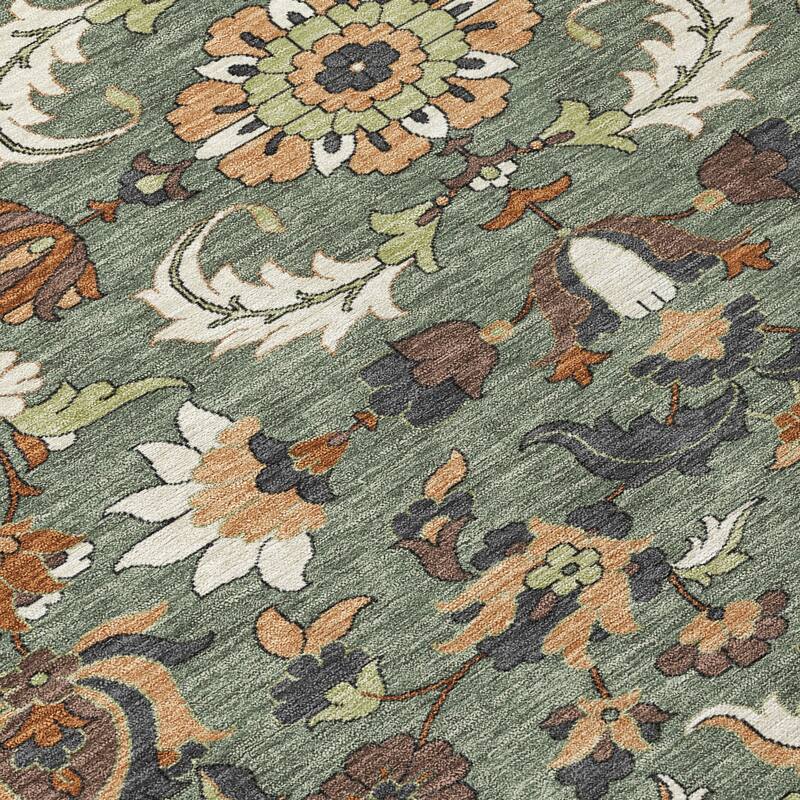 Machine Washable Indoor/ Outdoor Traditional Lanelle Chantille Rug