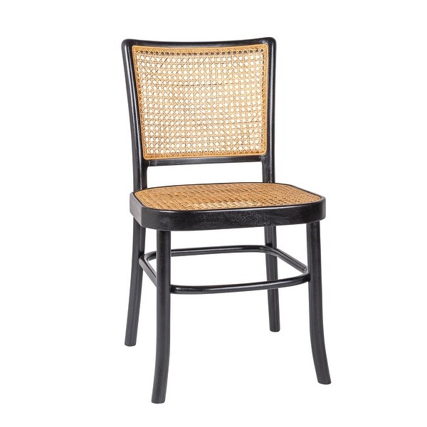 Black and best sale natural rattan chair