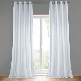 Exclusive Fabrics Heavy Faux Linen Grommet Curtain (1 Panel)