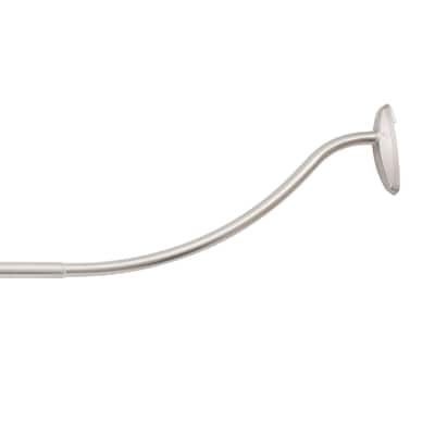 Kenney Twist & Fit No Tools Curved Camlock Tension Shower Curtain Rod, 57-72" - Brushed Nickel