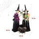 preview thumbnail 9 of 17, Haunted Hill Farm Gretel and Hildie the Wicked Cauldron Witches, Premium Talking Halloween Animatronic, Plug-In