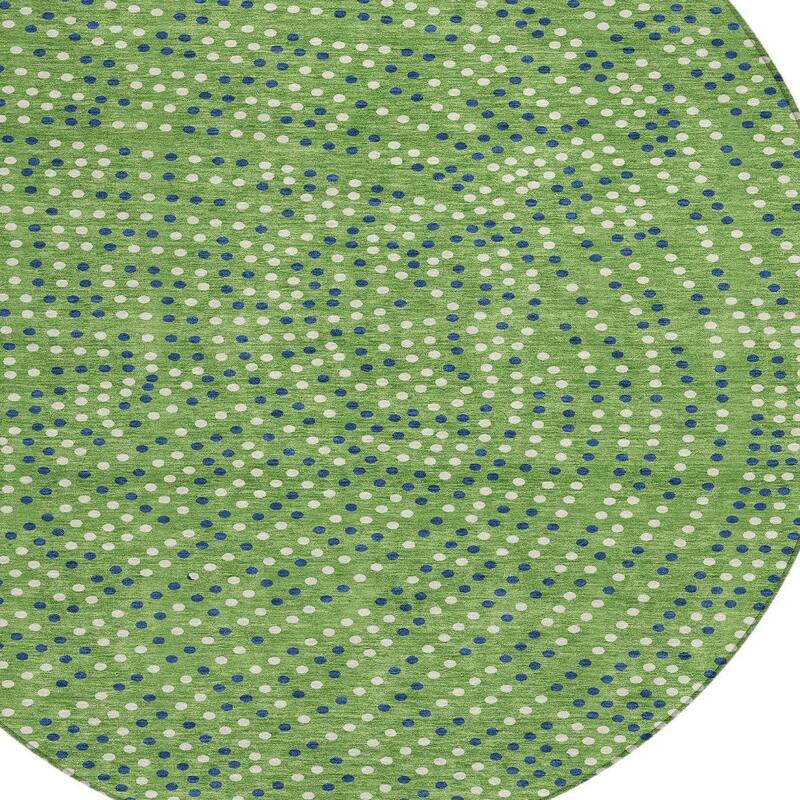 HomeRoots Polka Dot Transitional Rectangle Outdoor Rug