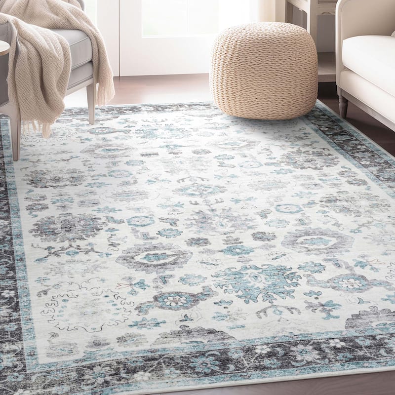 Well Woven Elle Basics Gala Vintage Botanical Washable Rug