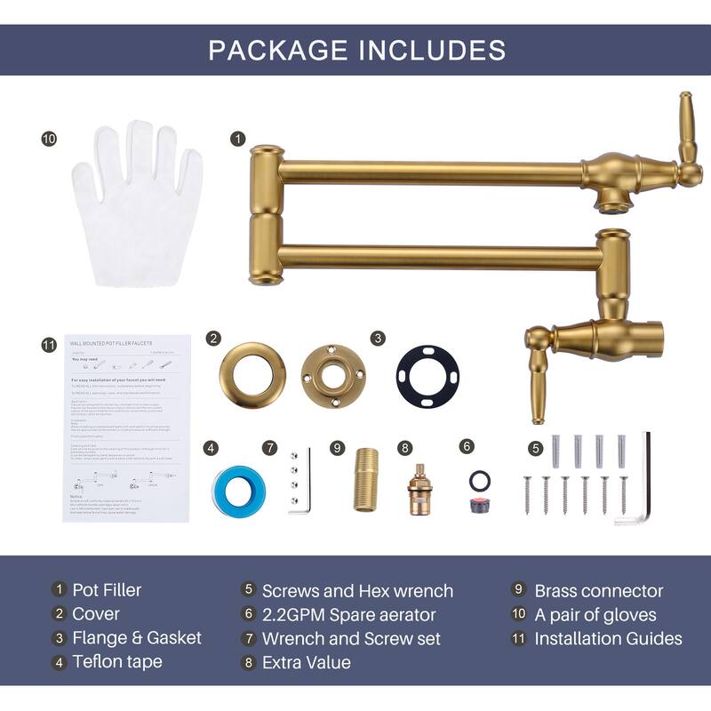 WOWOW Modern Retro Folding Filled Faucet