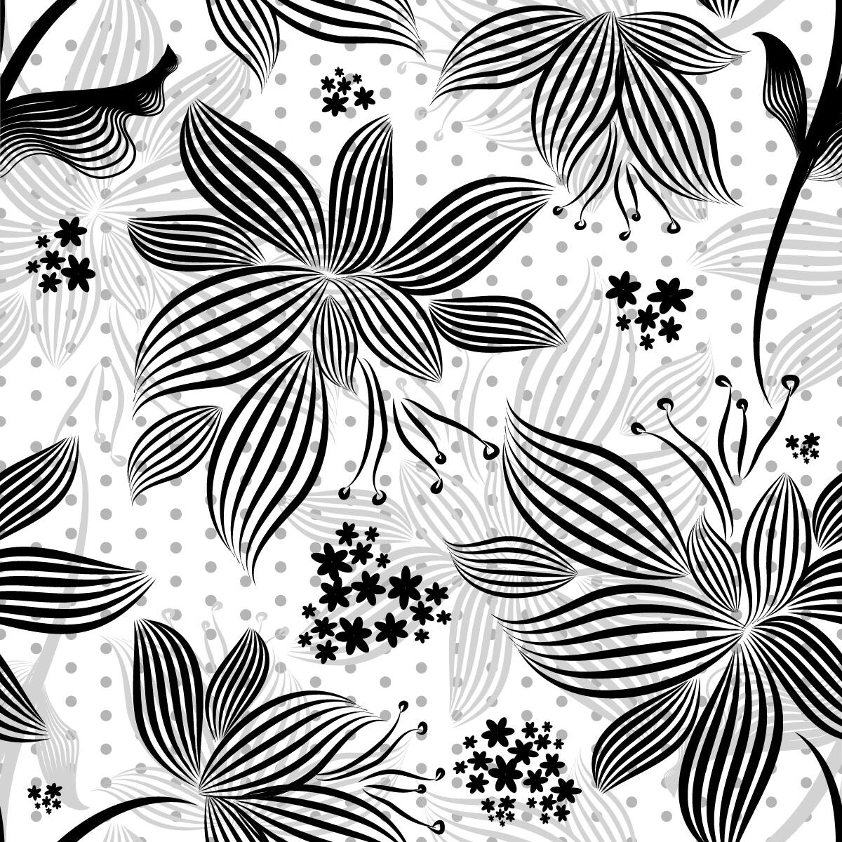 Black and White Floral Wallpaper Bed Bath & Beyond 35646990