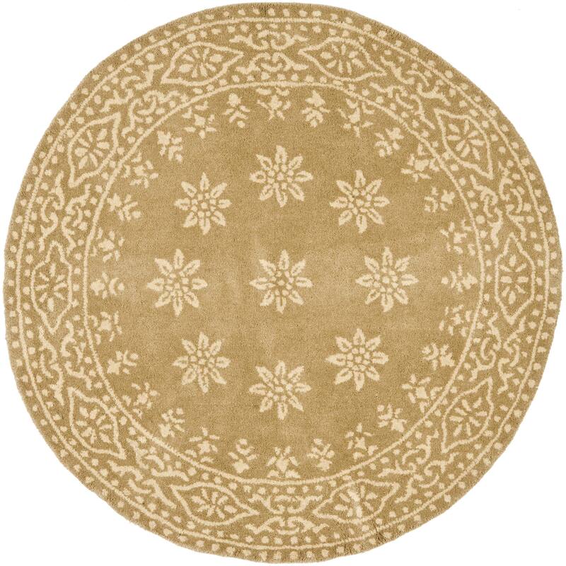 Martha Stewart by SAFAVIEH Gracious Garden Wool Rug - 8' Round - Spud