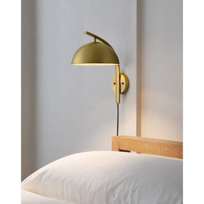 Domus Wall Sconce, Brushed Brass