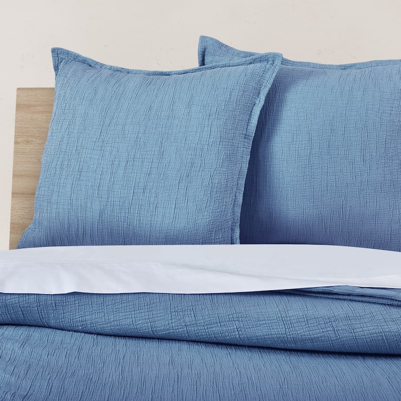 South Seas Euro Sham - Blue