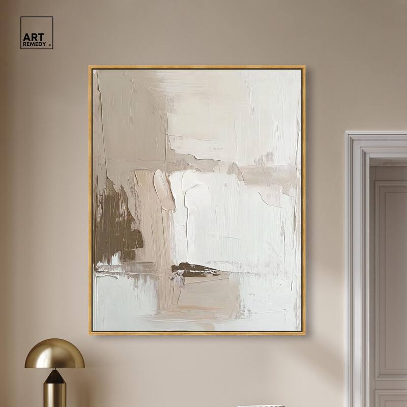 Pale Textured Silence I Canvas by Art Remedy
