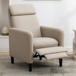 Modern PU Leather Adjustable Recliner Chair Glider for Living Room Home Theater