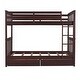 preview thumbnail 48 of 55, Classic Founder Twin-Over-Twin Bunk Bed with Ladders and 2 Storage Drawers for Dorm, Bedroom with Solid Wood Slats Support