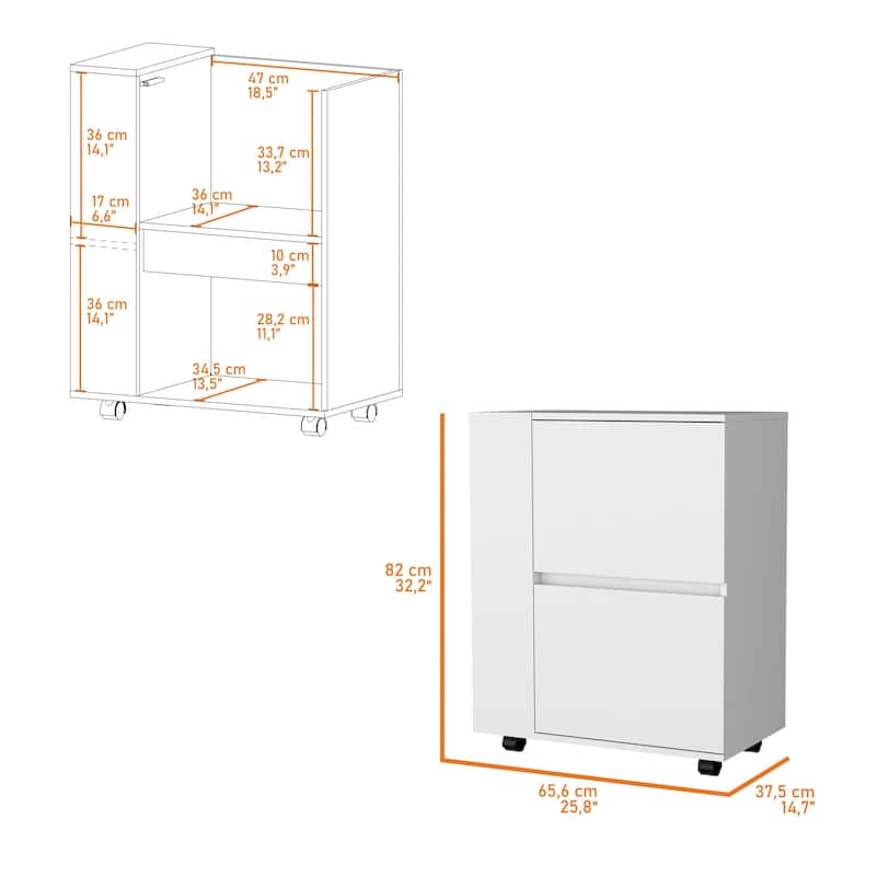 2-Cabinet Bar Cart