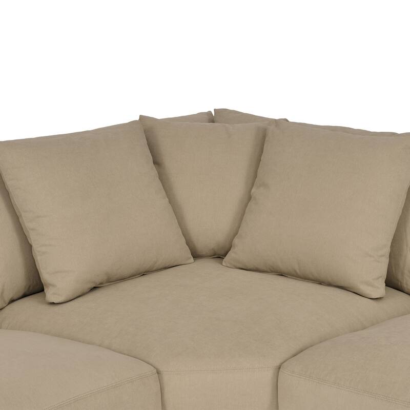 Ciara Modern Upholstered L-Shaped 3 Piece Modular Sectional Sofa Couch with Slipcover
