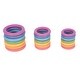 preview thumbnail 4 of 2, Rainbow Wooden Rings, Set of 21