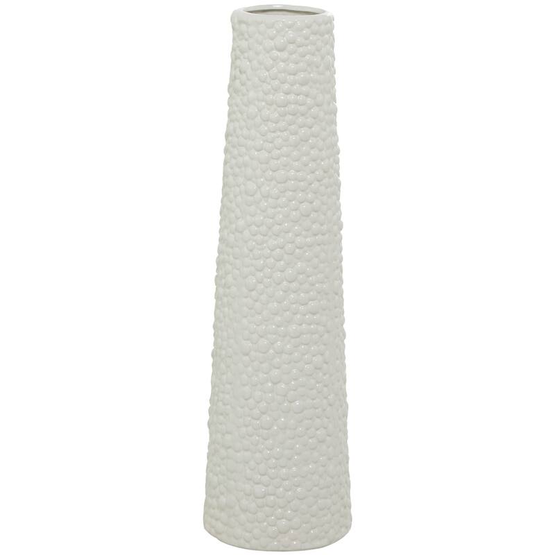 Minimalist Ceramic Modern Tall Vase with Bubble Texture - Silver, Black, Gold, White