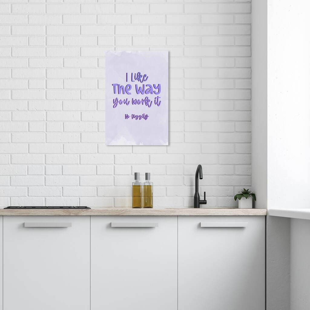 Wynwood Studio Canvas Typography and Quotes I Like The Way You Work It Purple and Wall Art Canvas Print