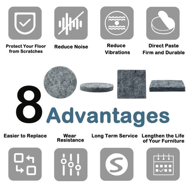 Shop Felt Furniture Pad Self Adhesive Anti Scratch Closet Floor Protector Gray 146pcs On Sale Overstock 26435065