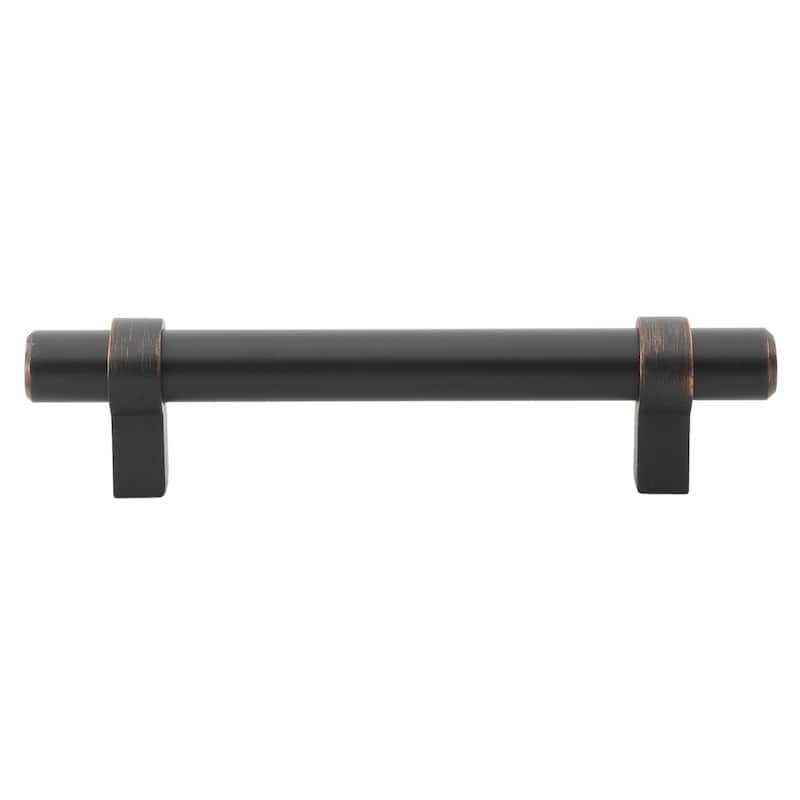 GlideRite 5-Pack 3-3/4-inch Center Solid Steel Euro Cabinet Pull