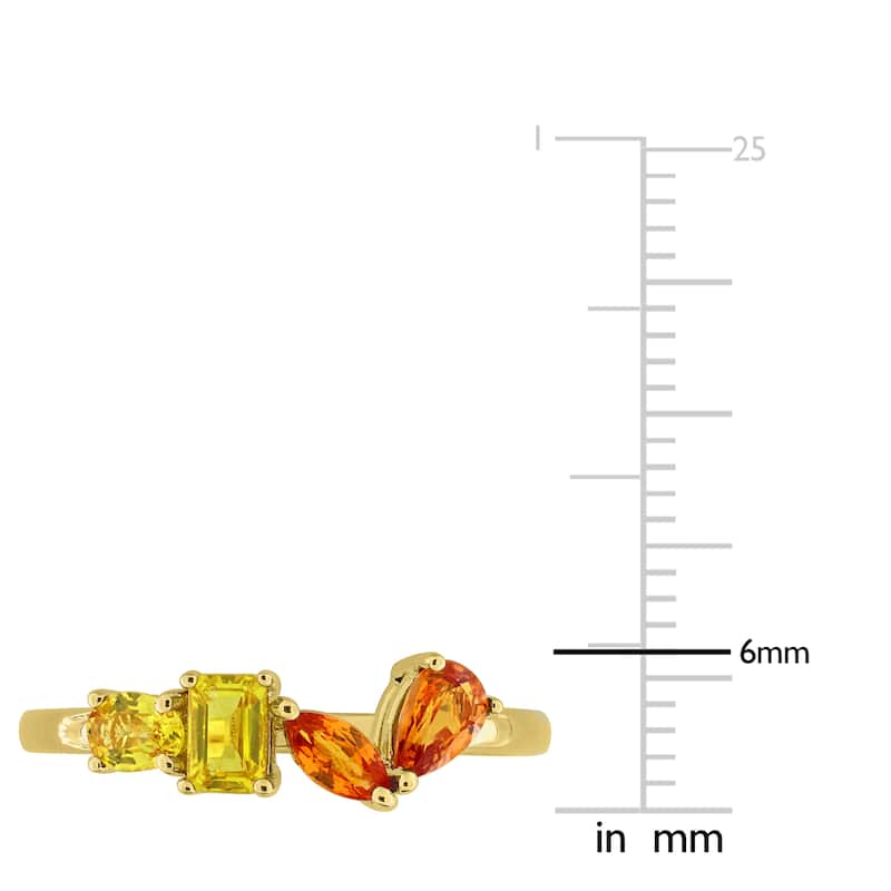 Miadora Multi-Gem Four Stone Ring Sterling Silver