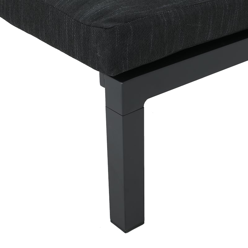 Roomfitters Adjustable Outdoor Chaise Lounge Chair with Cushion and Headrest