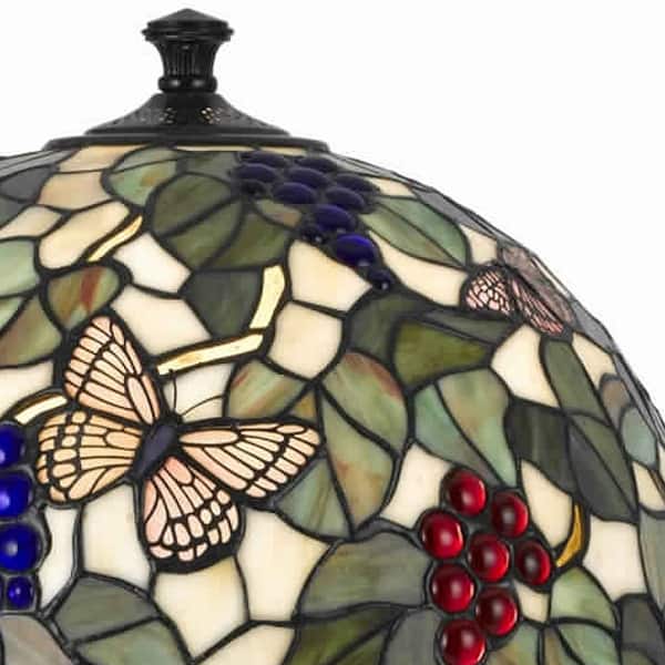 2 Bulb Tiffany Floor Lamp With Butterfly Design Shade Multicolor On Sale Overstock 31519407 Multicolor glass floor lamp for artistic modern interiors. usd