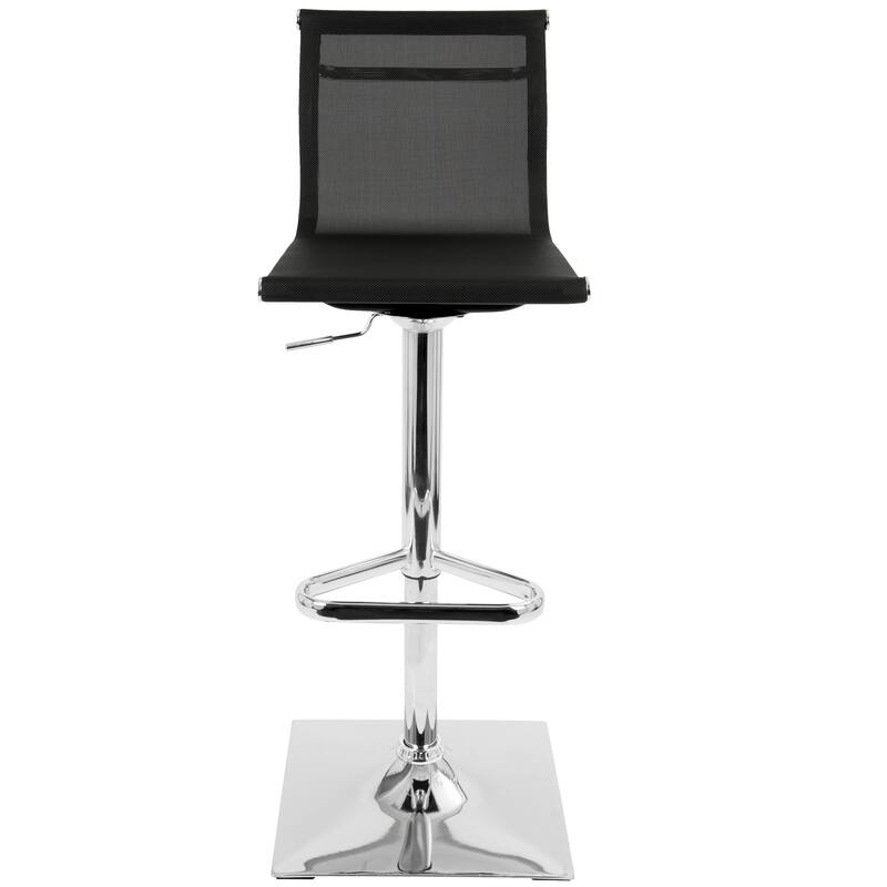 Porch & Den Bixby Adjustable Mesh Bar Stool - N/A