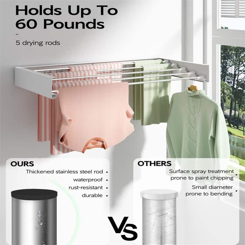 Clothes Drying Rack Wall Mounted