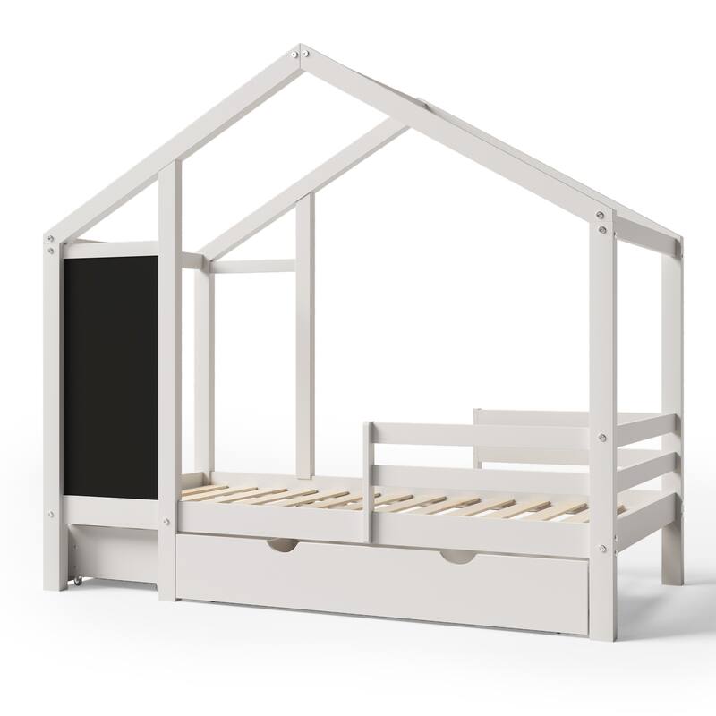 Kids Storage Bed House Bed with 2 Drawers