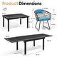 preview thumbnail 20 of 22, VredHom 11PC Outdoor Patio Extendable Table Dining Sets Table with Rattan Chairs