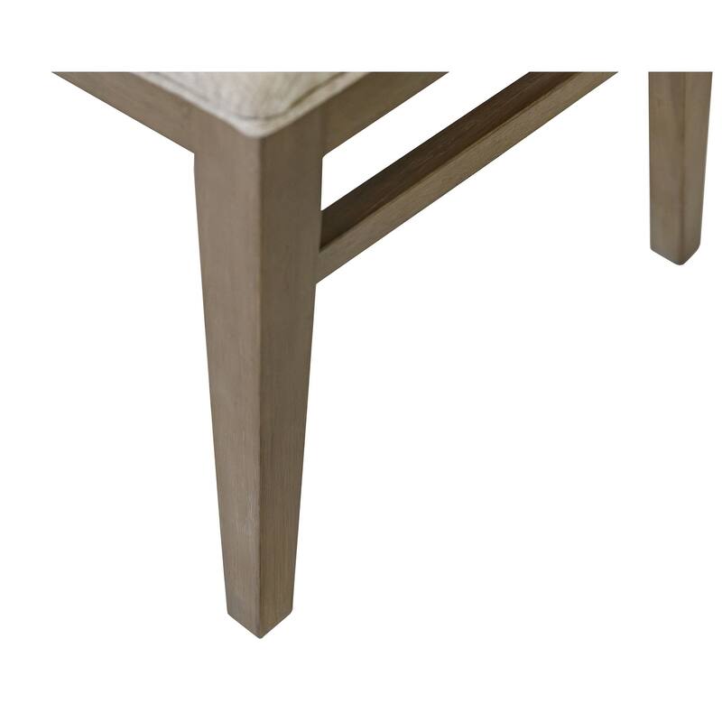 Modern Wood Rectangular Trestle Base Kitchen Dining Table and Eight Chairs, Brown