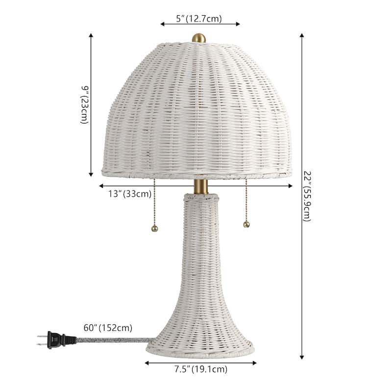 Margie 22" Rustic Iron LED Table Lamp, by JONATHAN Y