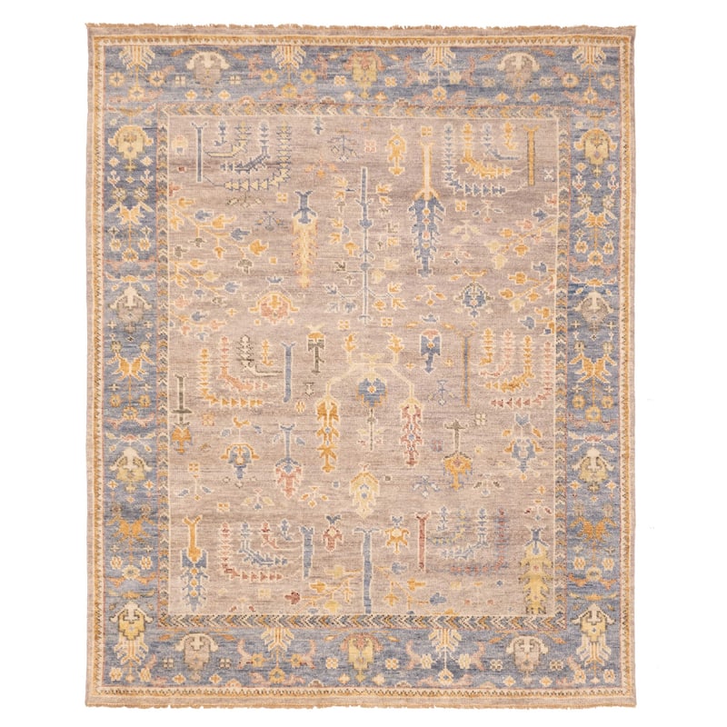ECARPETGALLERY Hand-knotted Jules Serapi Grey Wool Rug - 8'2 x 10'0