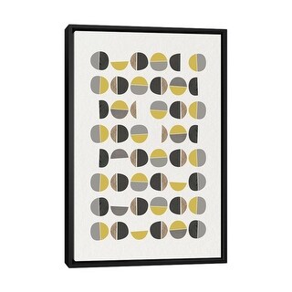 iCanvas "Mid Century Abstract Circles IX" by Urban Epiphany Framed