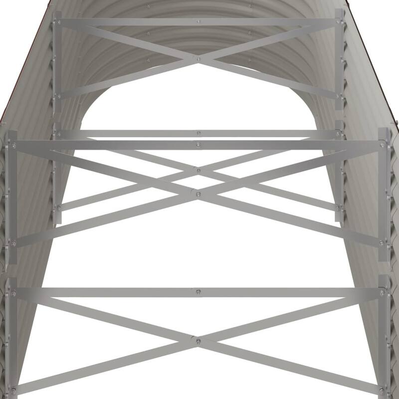 vidaXL Garden Raised Bed Powder-coated steel Large Durable - 88.2 x 88.2 x 14.2 in