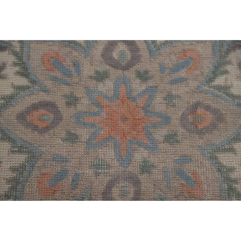 Hand Knotted Oriental 100% Wool Carpet Traditional Floral Beige & Ivories Tabriz Area Rug - 12' 11'' X 9' 9''