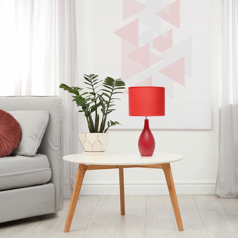 18.11" Standard Dewdrop TableLamp with Matching Fabric Shade