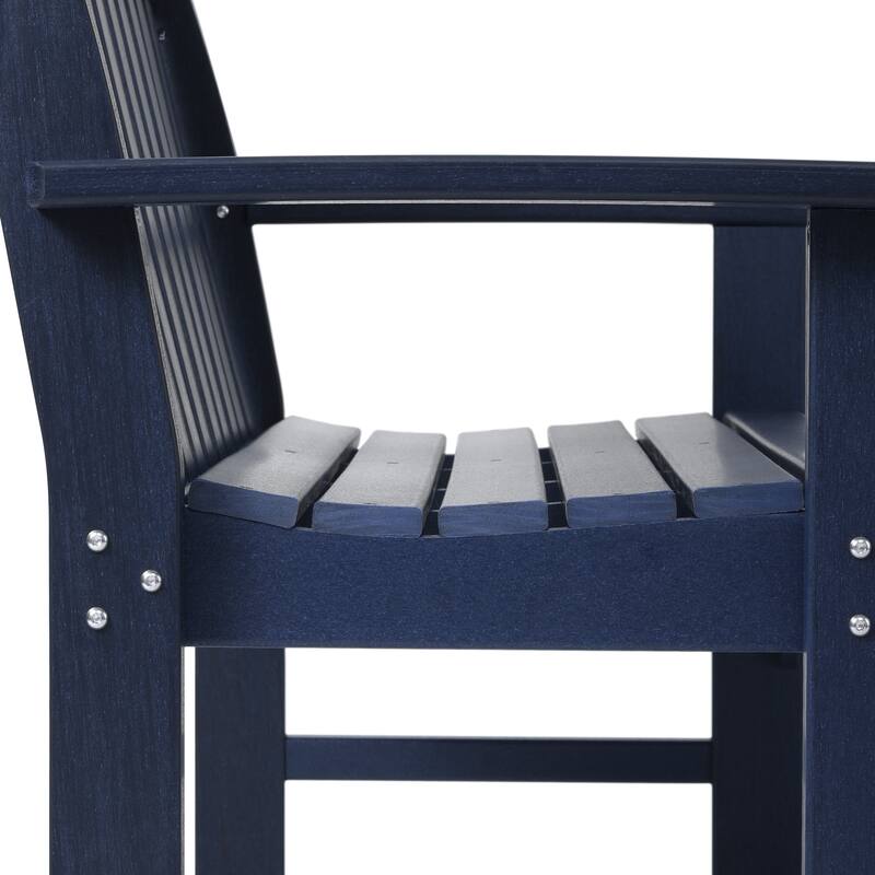 Polytrends Laguna Outdoor Patio 4-Piece Garden Chair and Porch Bench Conversation Set